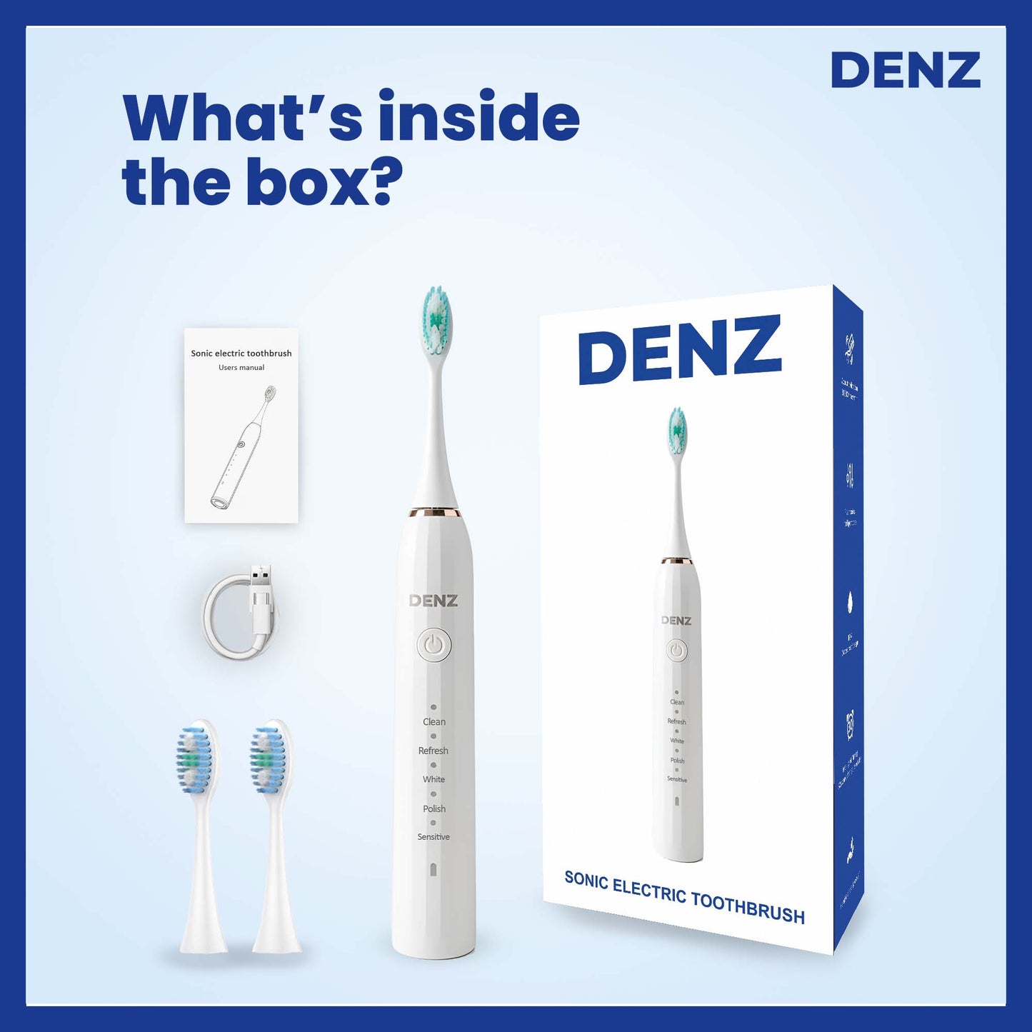 DENZ Sonic Electric Toothbrush