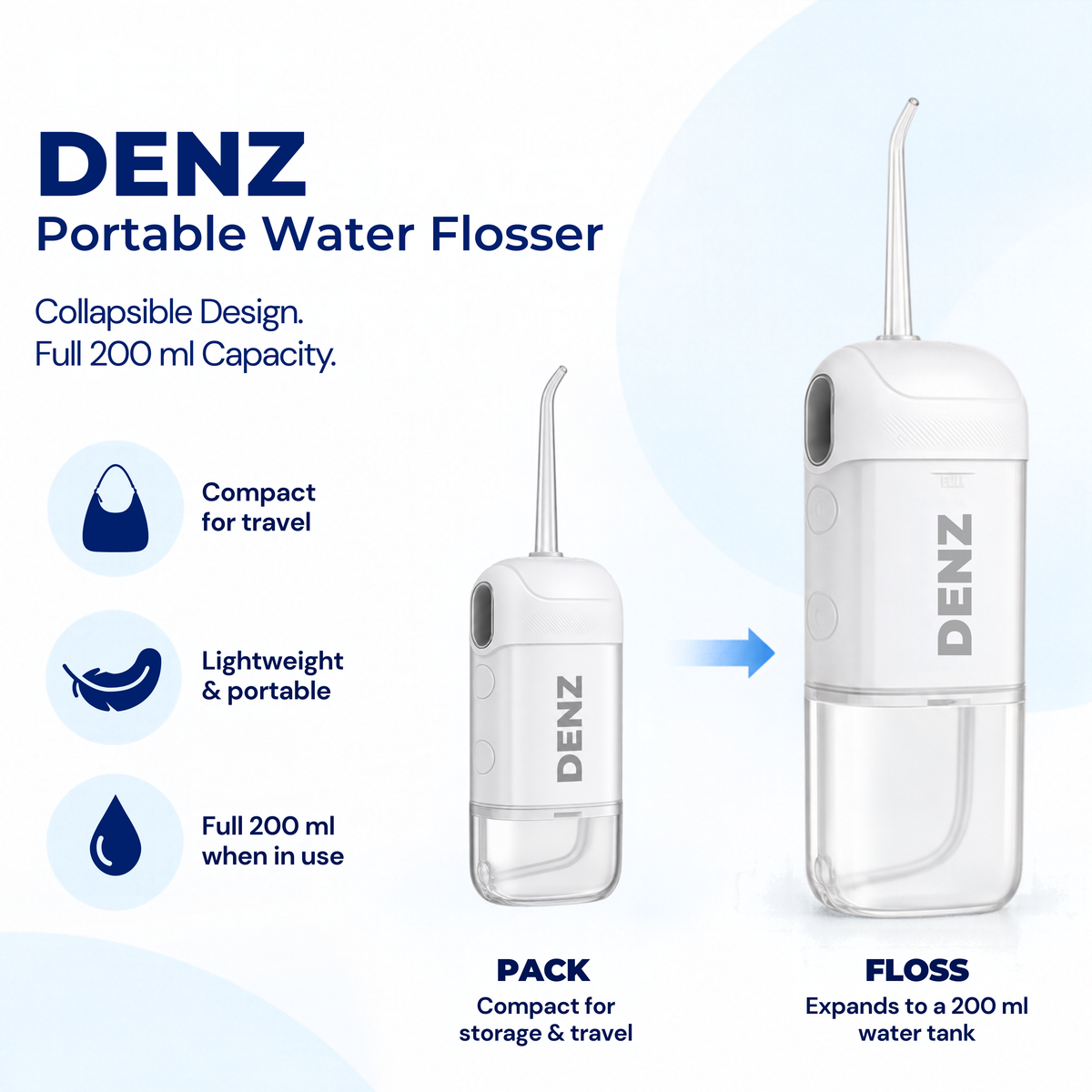 DENZ Portable Water Flosser