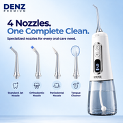 DENZ Premium Cordless Water Flosser, 300 ml Tank