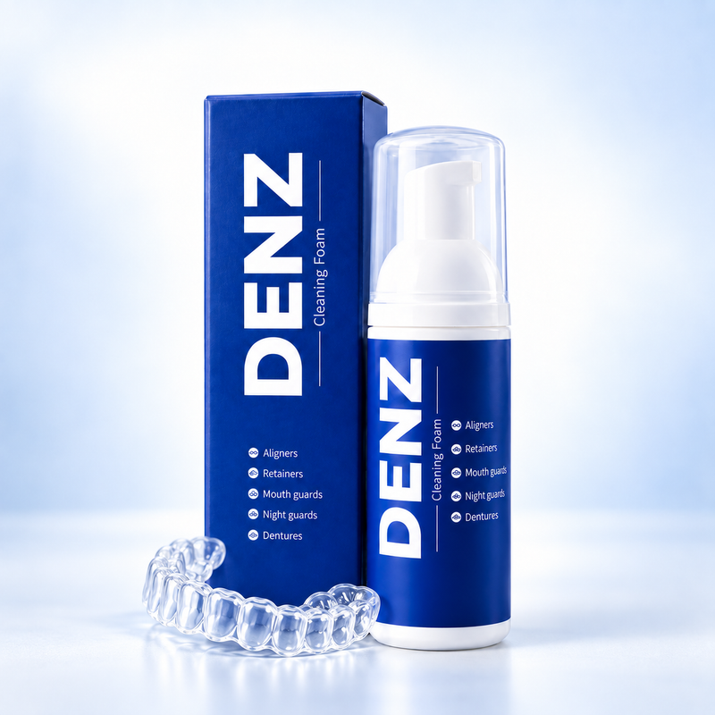 DENZ Aligner Cleaner Foam | Cleaning Foam for Aligners, Retainers & Dentures