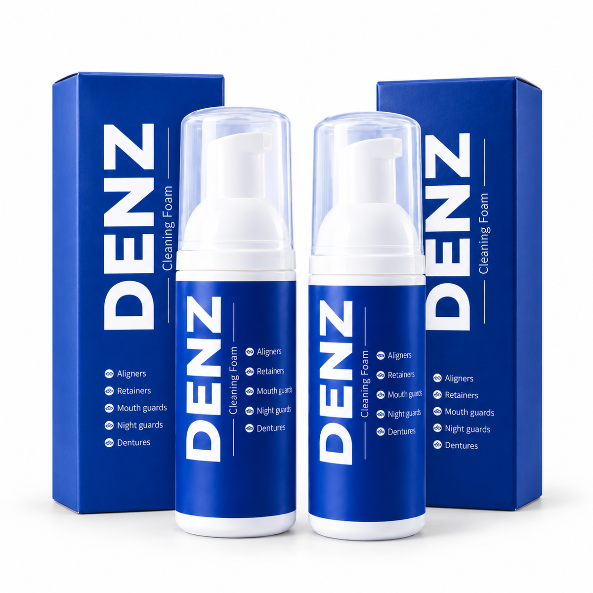 DENZ Aligner Cleaner Foam | Cleaning Foam for Aligners, Retainers & Dentures