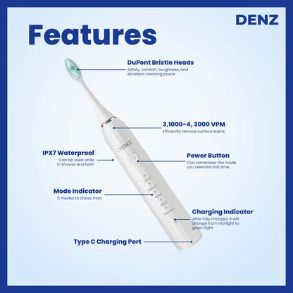 DENZ Sonic Electric Toothbrush