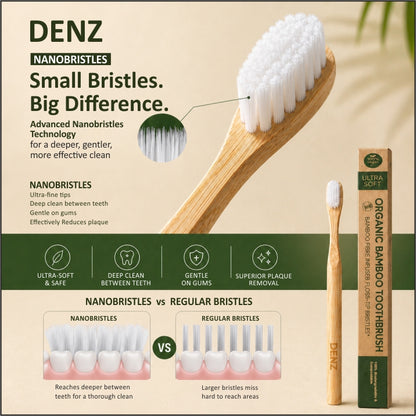 DENZ Nanobristles Bamboo Toothbrush